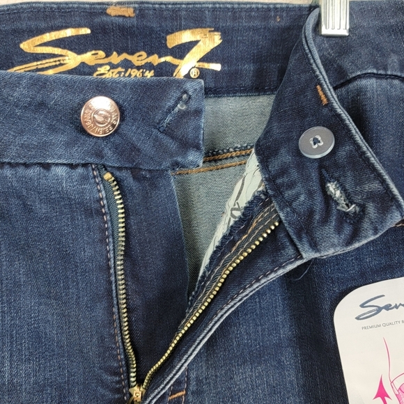 Seven7 NEW Women's 16 Plus Avalon Tummy Less High Rise Skinny Denim Blue Jeans - Picture 4 of 13